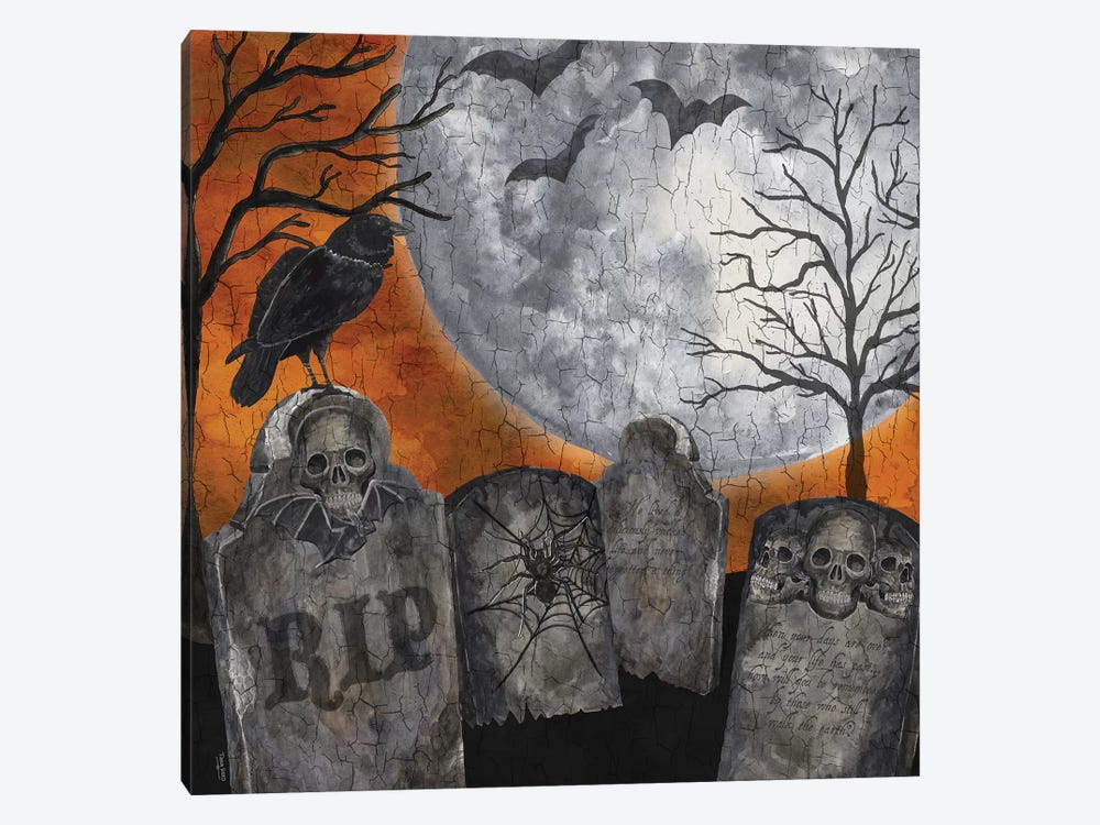 Something Wicked Graveyard II - RIP by Tara Reed 1-piece Canvas Wall Art