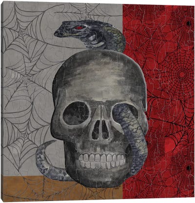 Something Wicked - Skull  Canvas Art Print - Tara Reed