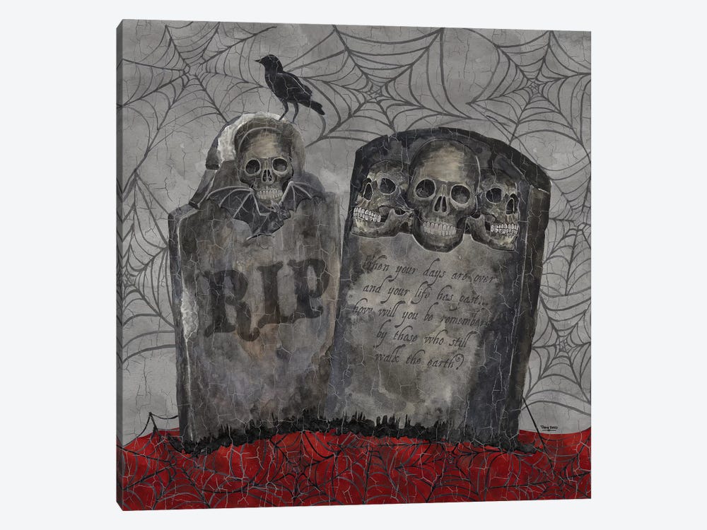 Something Wicked - Tombstones by Tara Reed 1-piece Canvas Artwork