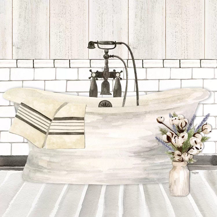 Farmhouse Bath I Tub by Tara Reed wall art