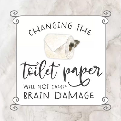 Bath Humor Toilet Paper by Tara Reed framed wall art