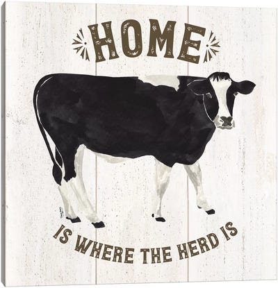 Farm Life Cow Home Herd Canvas Art Print - Tara Reed