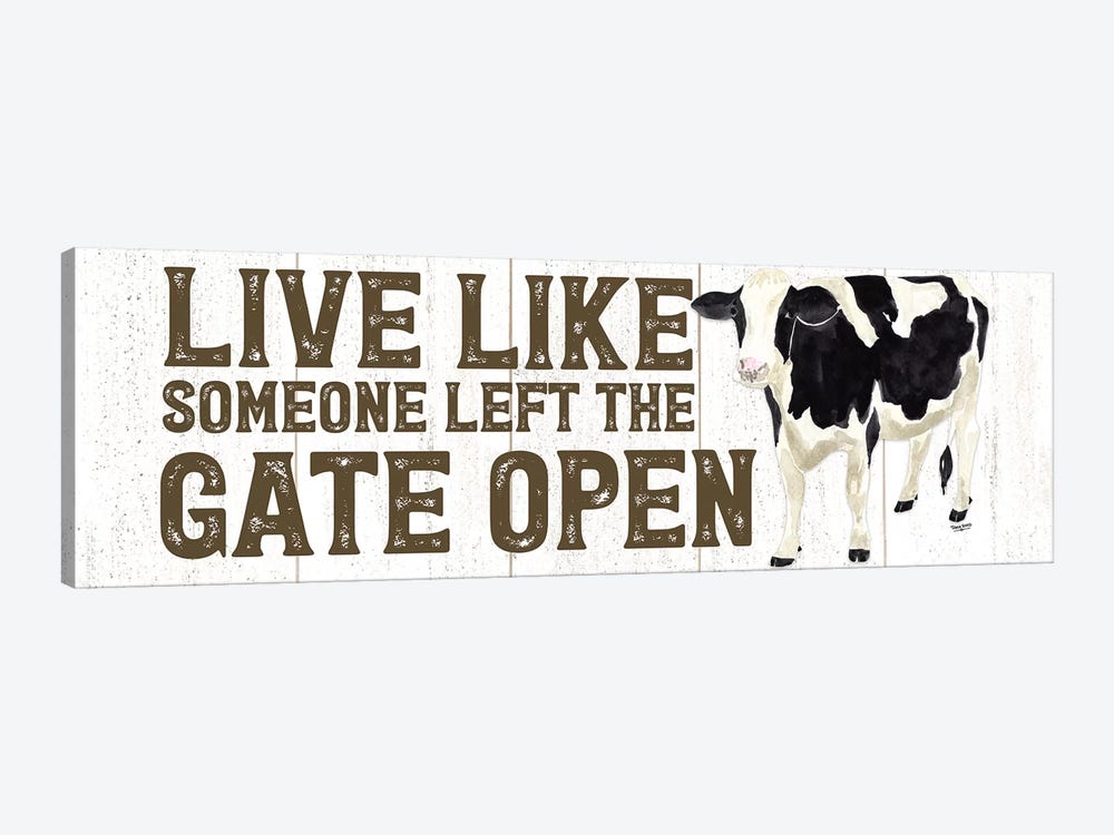 Farm Life Panel Live Like Gate by Tara Reed 1-piece Canvas Wall Art