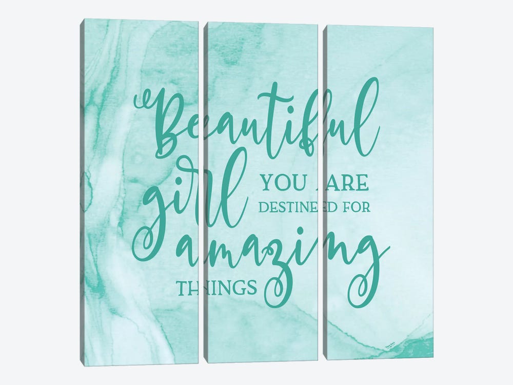 Girl Inspired -Amazing by Tara Reed 3-piece Canvas Art Print