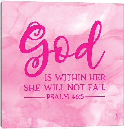 Girl Inspired- God Within Canvas Art Print - Bible Verse Art