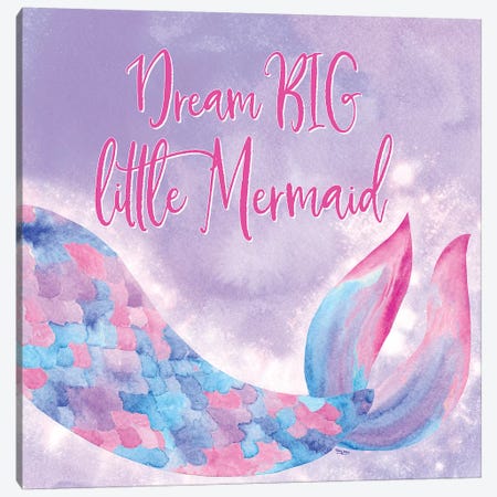 Mermaid Life I Pink/Purple Canvas Print #TRE231} by Tara Reed Canvas Art Print