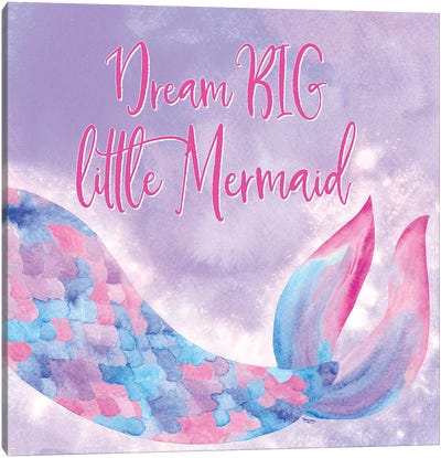Mermaid Life I Pink/Purple Canvas Art Print - Dreams Art