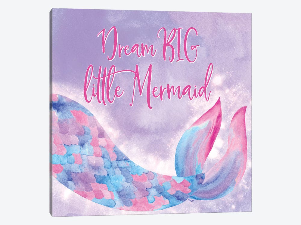 Mermaid Life I Pink/Purple by Tara Reed 1-piece Canvas Art Print