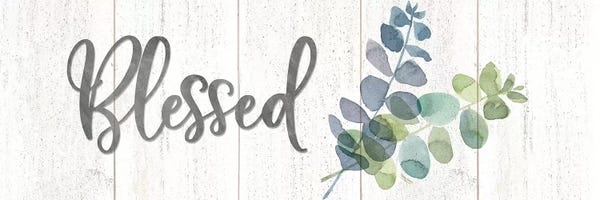 Roaring Brook Art: Natural Inspiration Blue Blessings sign by Tara Reed