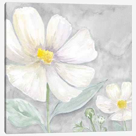 Peaceful Repose Floral on Gray III Canvas Print #TRE241} by Tara Reed Canvas Art