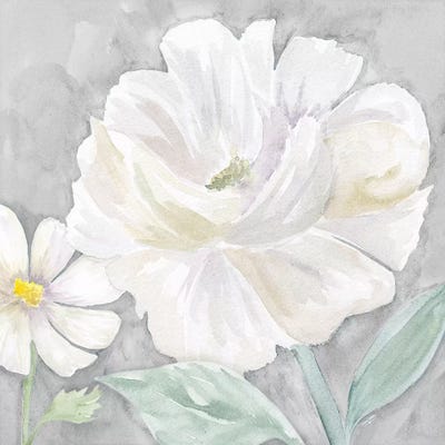 Peaceful Repose Floral on Gray IV by Tara Reed metal wall art