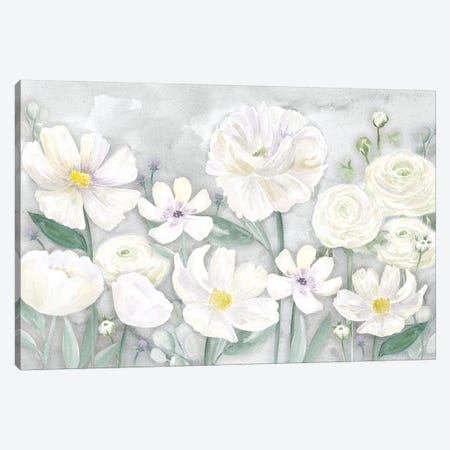 Peaceful Repose Gray Floral Landscape Canvas Print #TRE243} by Tara Reed Canvas Artwork