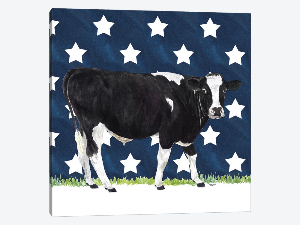 Cow and Stars I by Tara Reed 1-piece Canvas Art