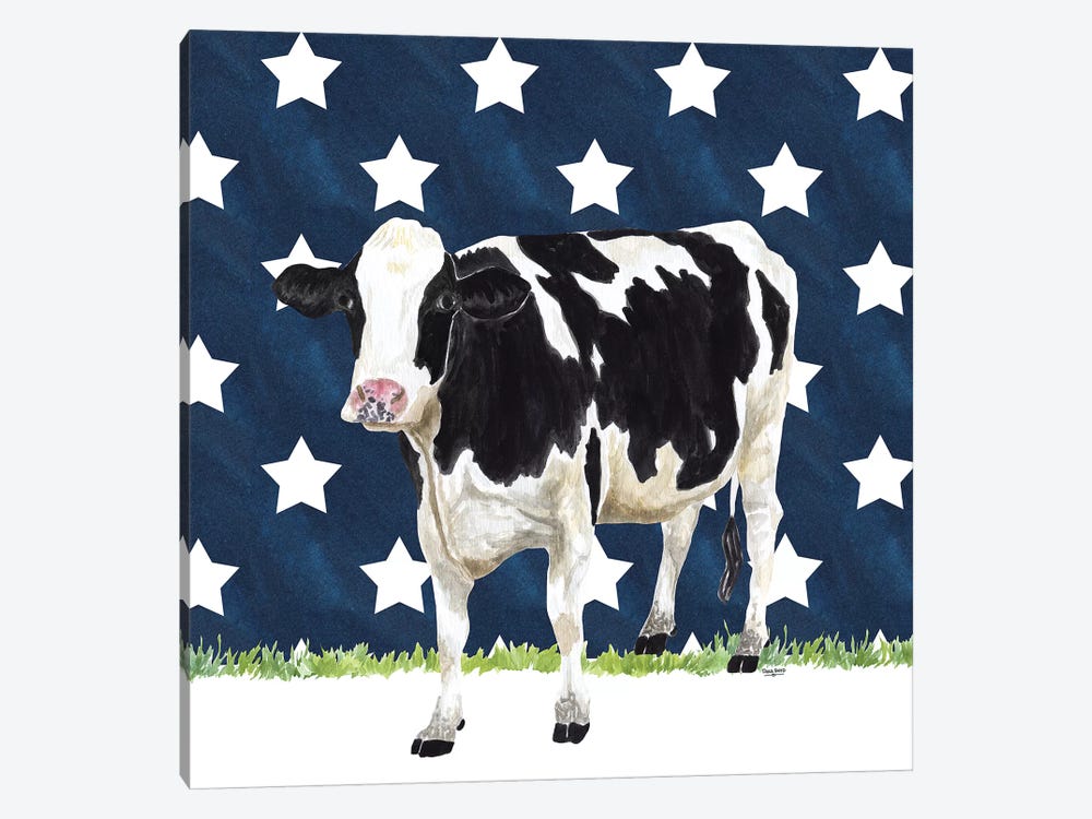Cow and Stars II by Tara Reed 1-piece Canvas Art