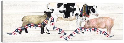 Farm Animal Trio Panel I Canvas Art Print - Pig Art