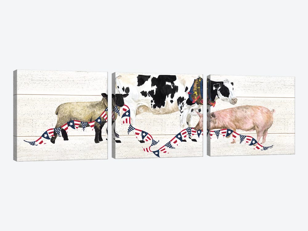 Farm Animal Trio Panel I by Tara Reed 3-piece Art Print