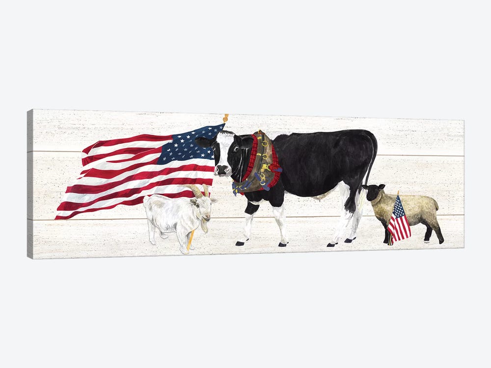 Farm Animal Trio Panel II by Tara Reed 1-piece Canvas Wall Art