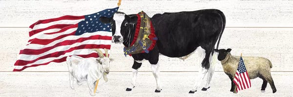 Pigs: Farm Animal Trio Panel II by Tara Reed