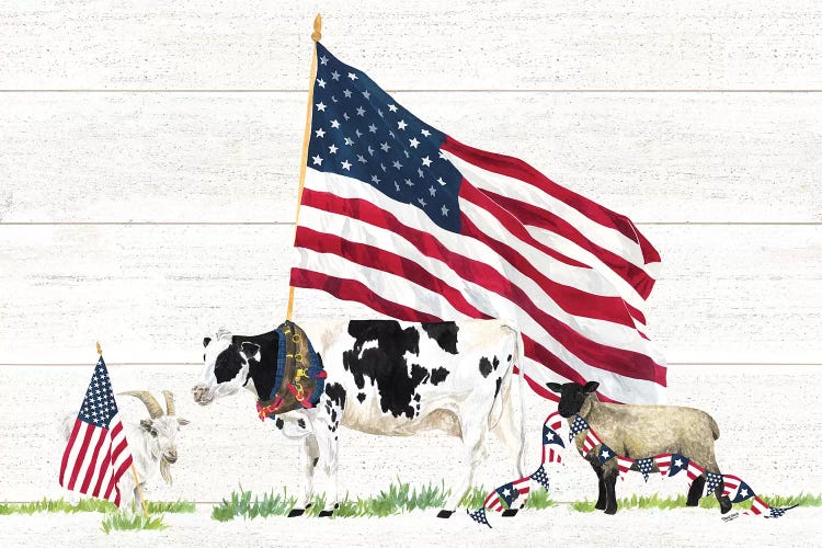 Farm Animal Trio Landscape by Tara Reed wall art