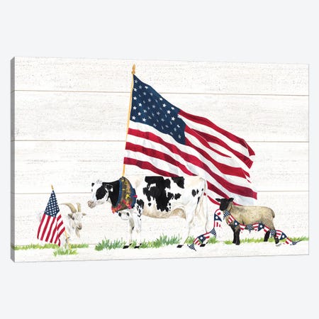 Farm Animal Trio Landscape Canvas Print #TRE255} by Tara Reed Canvas Art