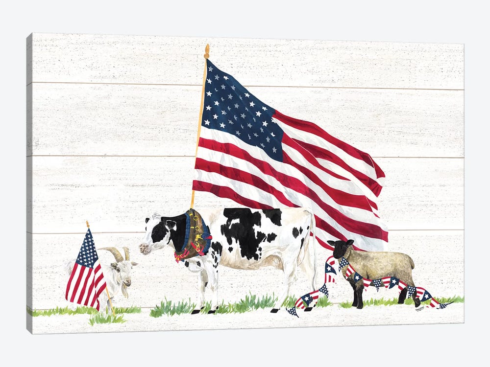 Farm Animal Trio Landscape by Tara Reed 1-piece Art Print