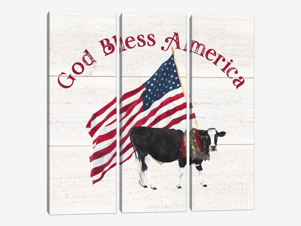 God Bless Square I by Tara Reed 3-piece Canvas Artwork