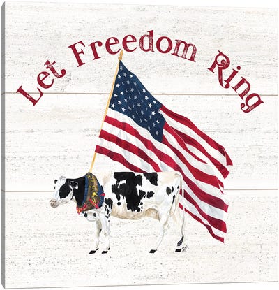 Let Freedom Ring II Canvas Art Print - American Décor
