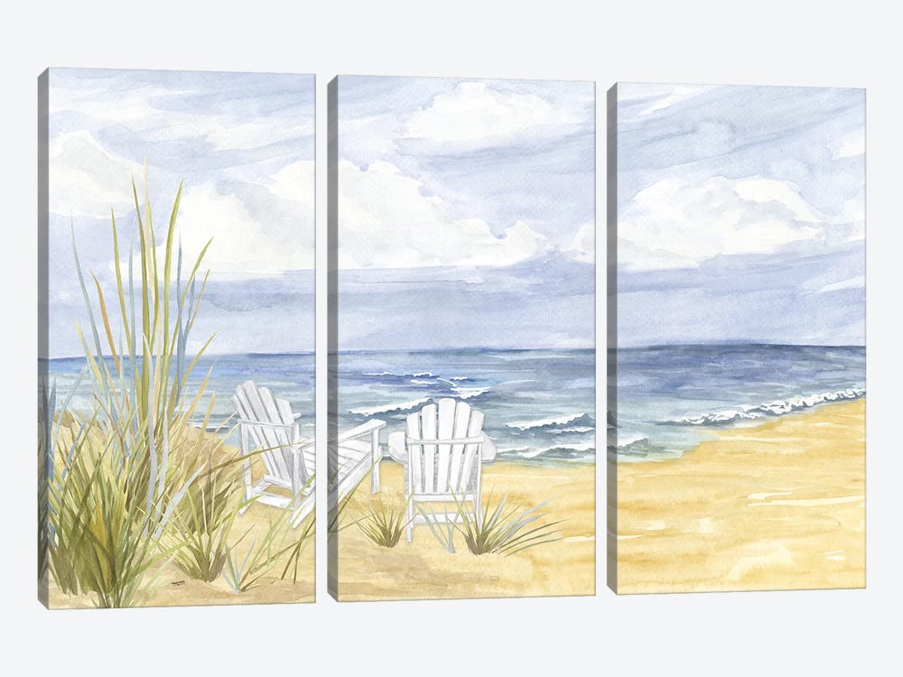 By the Sea Landscape by Tara Reed 3-piece Canvas Art Print