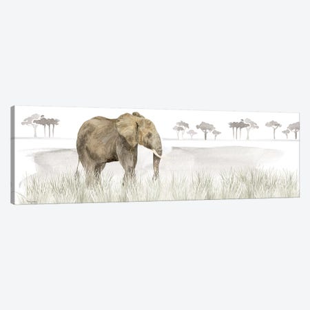 Serengeti Elephant Horizontal Panel Canvas Print #TRE261} by Tara Reed Canvas Artwork