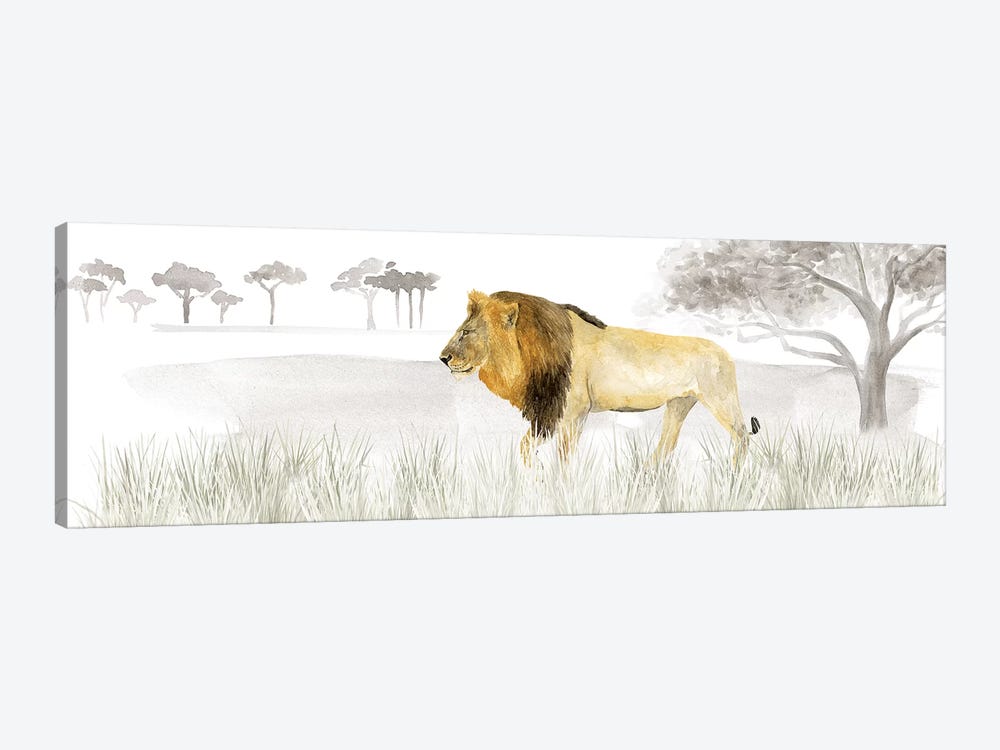 Serengeti Lion Horizontal Panel by Tara Reed 1-piece Art Print