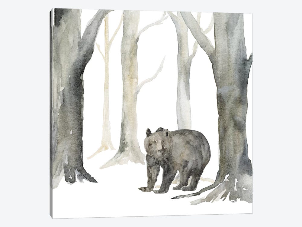 Winter Forest Bear by Tara Reed 1-piece Canvas Wall Art