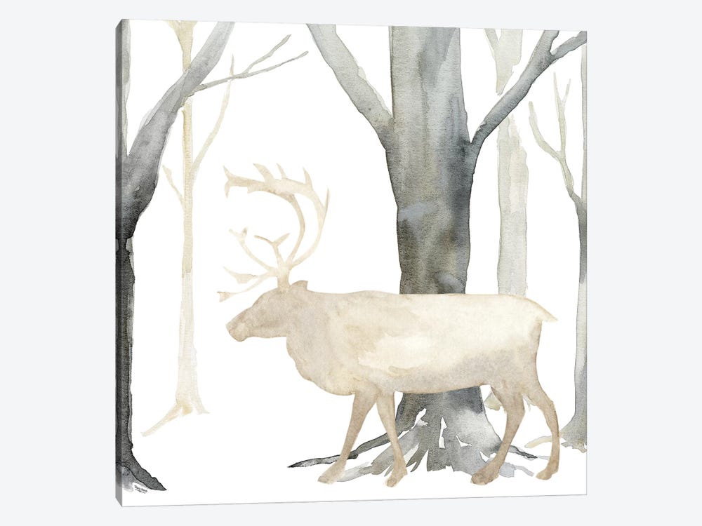 Winter Forest Elk by Tara Reed 1-piece Canvas Art