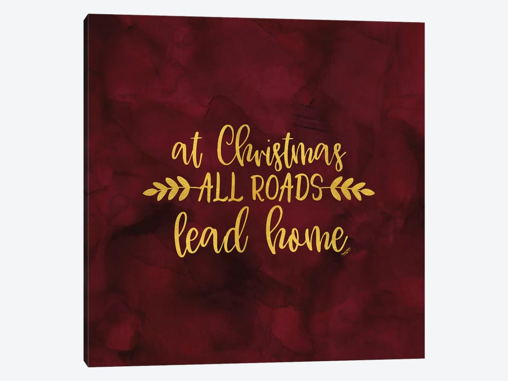 All that Glitters for Christmas I-All Roads by Tara Reed 1-piece Canvas Art Print