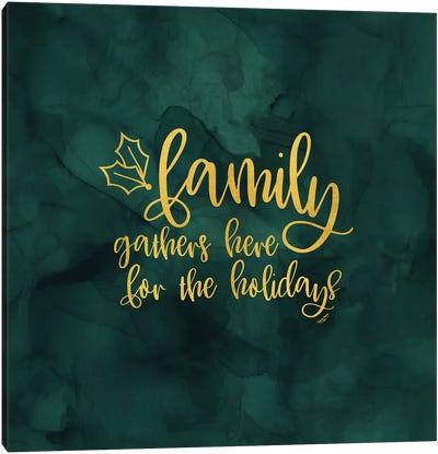 All that Glitters for Christmas III-Family Gathers Canvas Art Print - Home for the Holidays