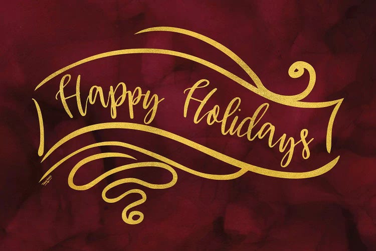 All that Glitters panel II-Happy Holidays by Tara Reed wall art