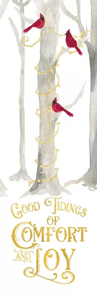 Tara Reed: Christmas Forest panel III-Comfort and Joy by Tara Reed