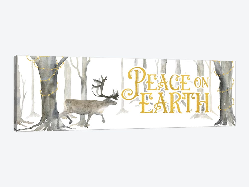 Christmas Forest panel II-Peace on Earth by Tara Reed 1-piece Art Print