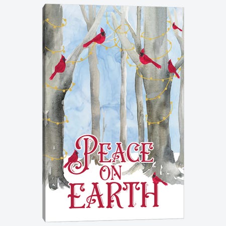 Christmas Forest portrait II-Peace on Earth Canvas Print #TRE291} by Tara Reed Canvas Print