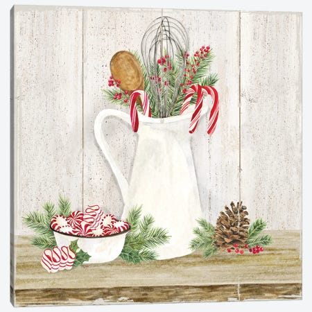 Christmas Kitchen III Canvas Print #TRE295} by Tara Reed Canvas Wall Art