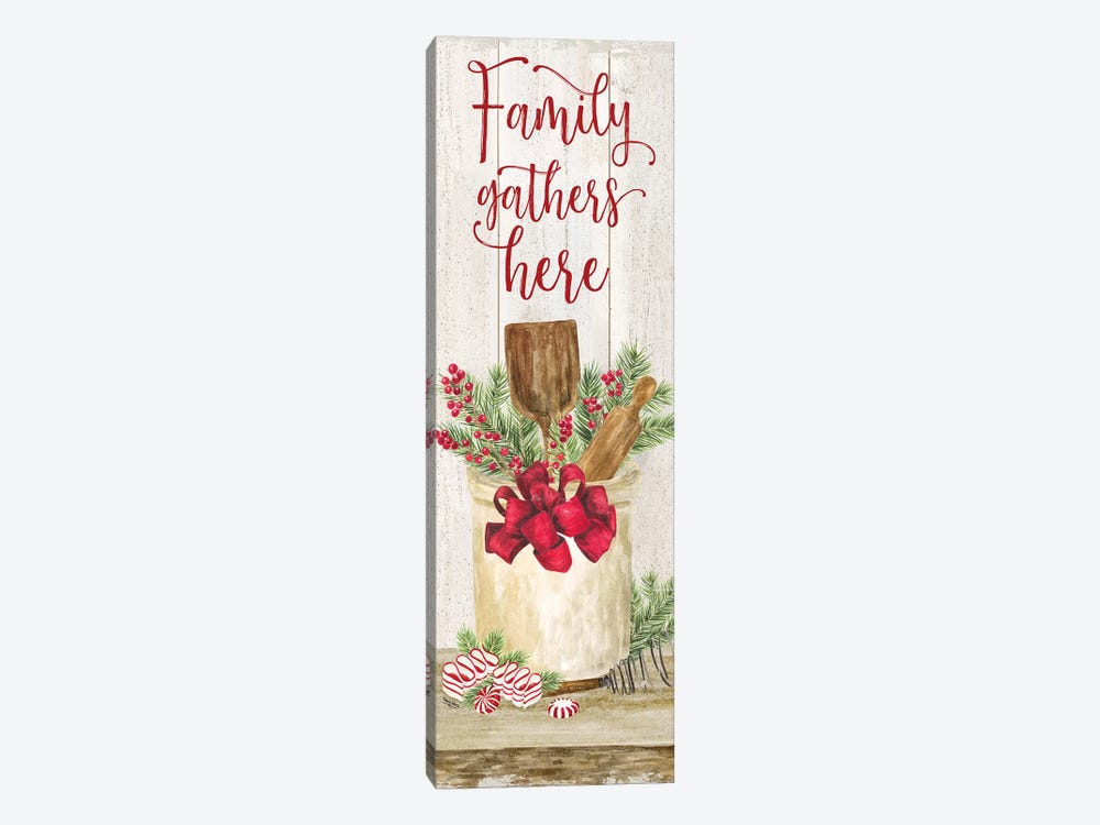 Christmas Kitchen panel I-Family Gathers by Tara Reed 1-piece Canvas Print