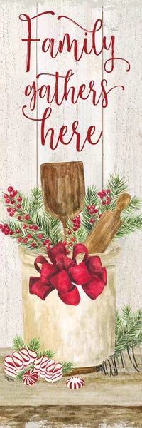 Tara Reed: Christmas Kitchen panel I-Family Gathers by Tara Reed