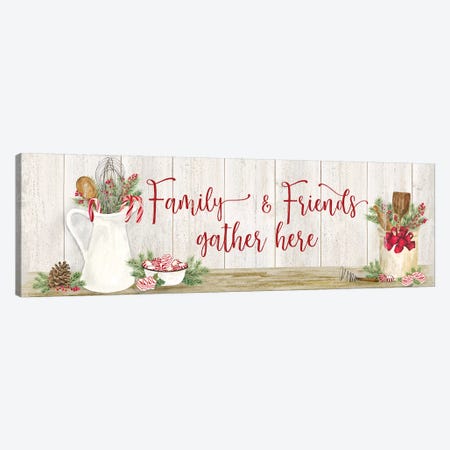 Christmas Kitchen panel III-Family and Friends Canvas Print #TRE298} by Tara Reed Canvas Art Print