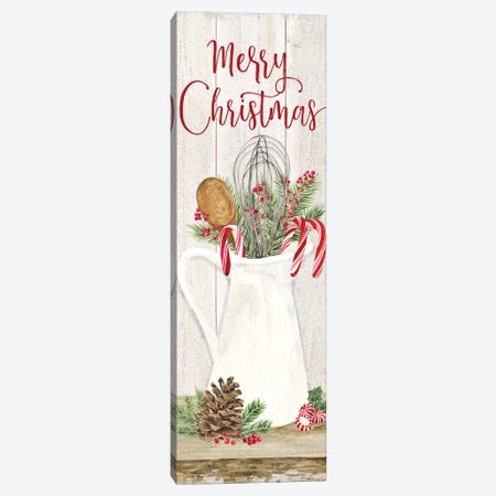 Christmas Kitchen panel II-Merry Christmas Canvas Print #TRE299} by Tara Reed Canvas Print
