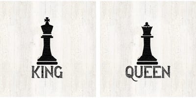 Chess Piece Diptych by Tara Reed wall art