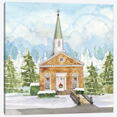 Christmas Village I Canvas Print #TRE308} by Tara Reed Art Print