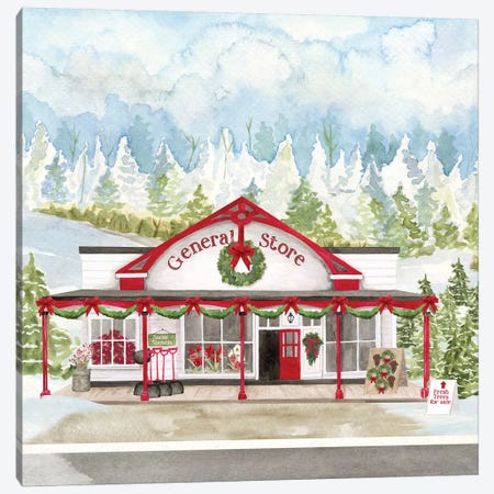 Christmas Village II Canvas Print #TRE309} by Tara Reed Art Print
