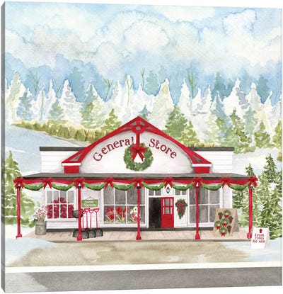 Christmas Village II Canvas Art Print - Tara Reed
