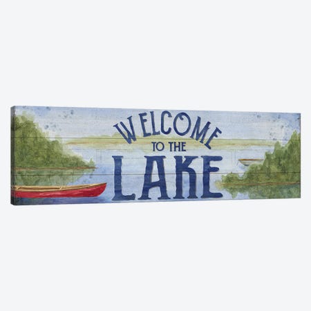 Lake Living Panel I (Welcome Lake) Canvas Print #TRE30} by Tara Reed Canvas Print