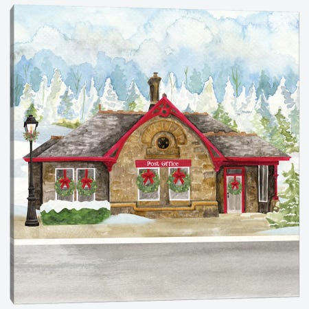 Christmas Village III Canvas Print #TRE310} by Tara Reed Canvas Wall Art
