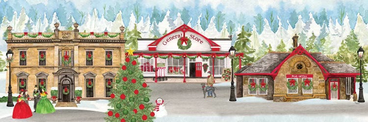 Christmas Village panel II by Tara Reed wall art